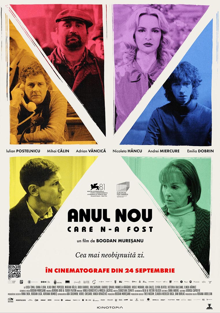 Anul nou care n-a fost / The New Year That Never Came (2024) Poster film Anul nou care n-a fost (2024), regia Bogdan Mureșanu – producție Kinotopia, proiect ARTRIGHT.