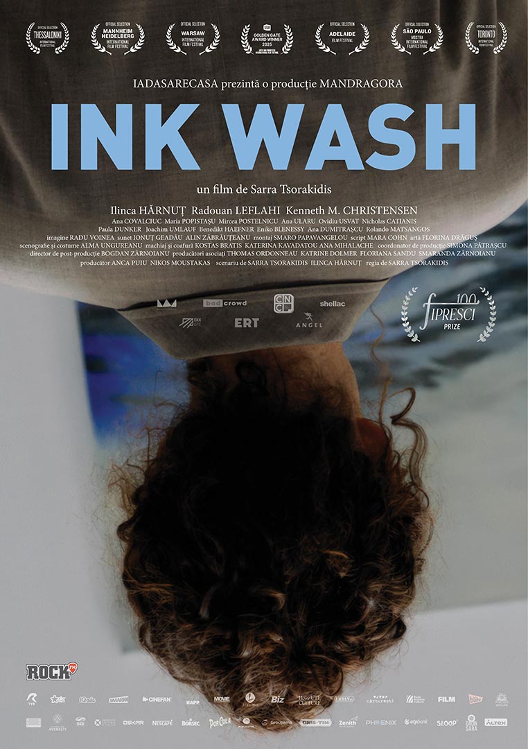Ink Wash (2024) Poster film Ink Wash (2024), regia Sarra Tsorakidis – producție Mandragora, portofoliu ARTRIGHT.