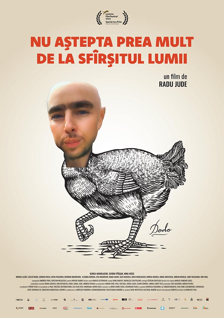 Nu aștepta prea mult de la sfârșitul lumii / Do Not Expect Too Much from the End of the World (2023) Poster film Nu aștepta prea mult de la sfârșitul lumii (2023), regia Radu Jude – producție 4 Proof Film, portofoliu ARTRIGHT.